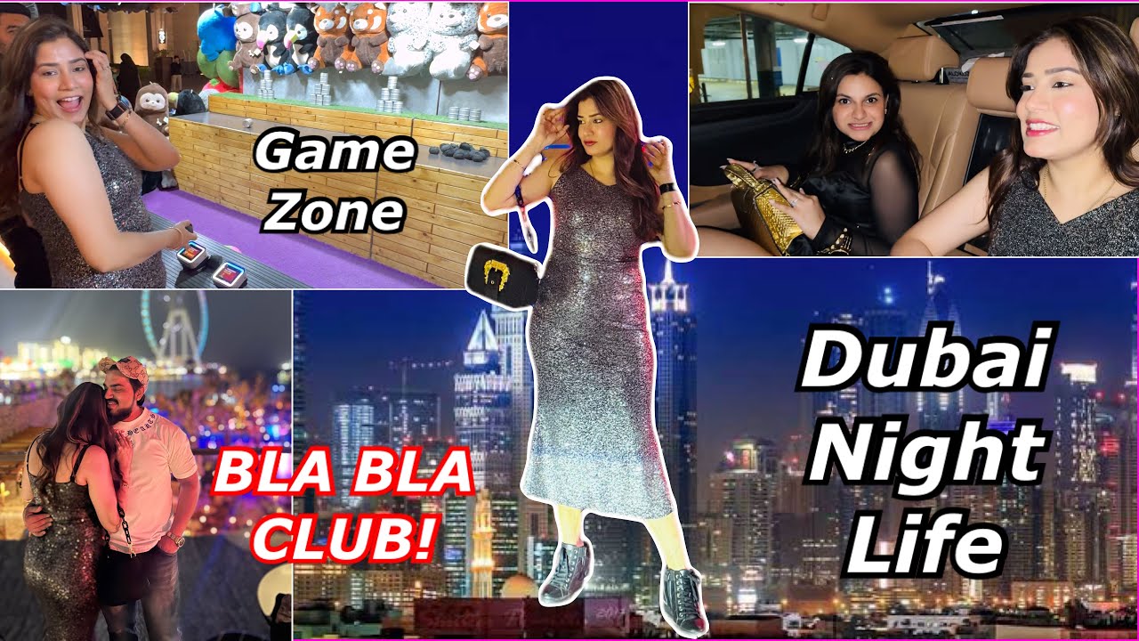 😍Dubai Vlog 2: A Night to Remember✨Partying at Bla Bla Club & Fun at JBR Game Zone! 🎉🌊