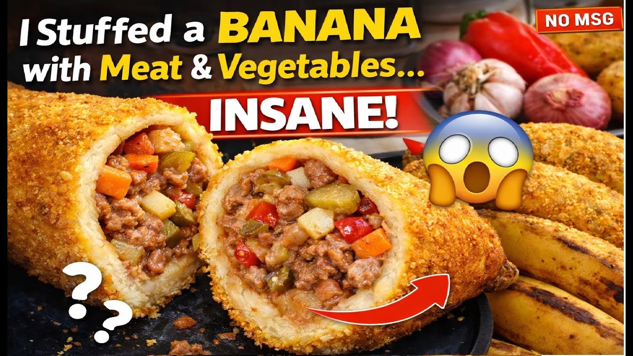 I Stuffed a Banana with Meat & Vegetables…(Rellenong SAGING!...) The Result Was INSANE 🤯