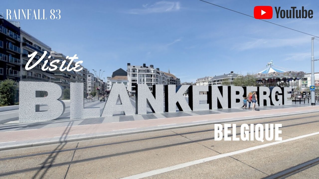 Blankenberge Belgium : walking city tours 4K