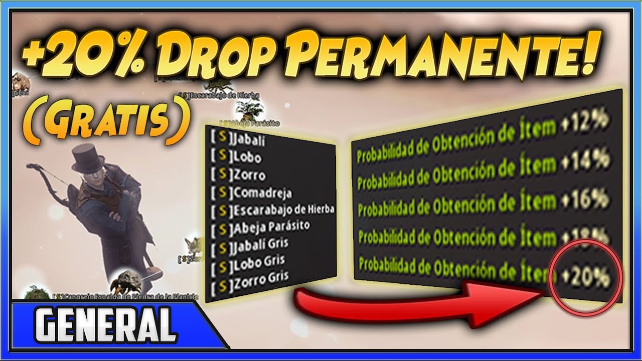 AUMENTAR 20%-30% DE DROP CON ECOLOGÍA (CONOCIMIENTOS) PERMANENTEMENTE