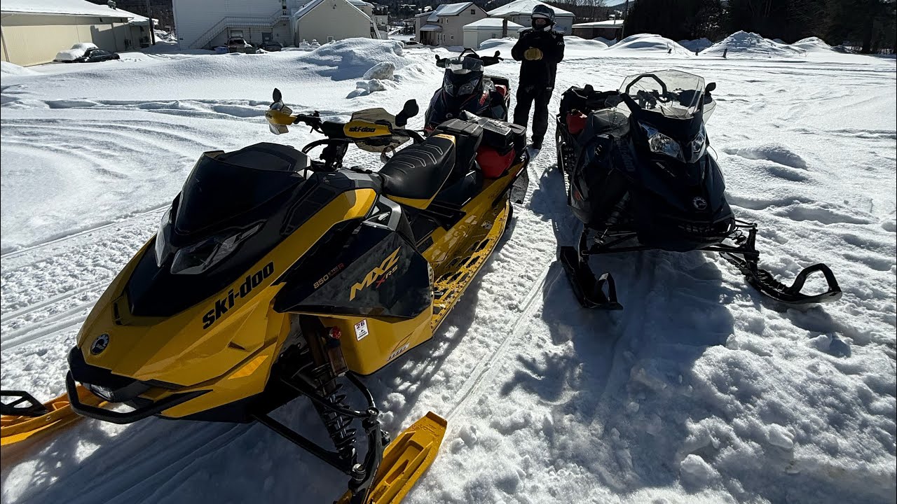 Maine to Canada on snowmobiles 3/26 (Rivière du Loup)