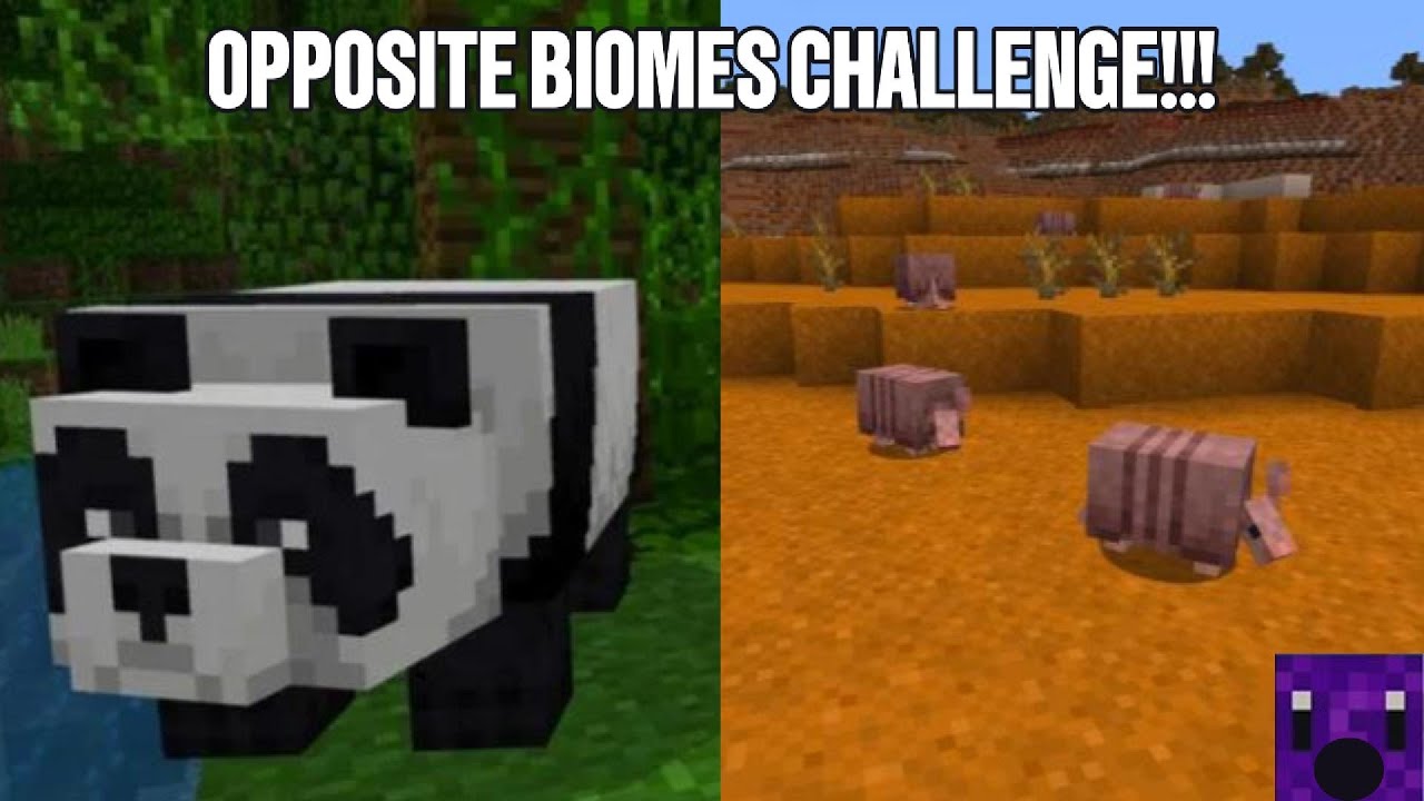 Opposite Biomes Challenge!!! l Minecraft Zoo Part 2
