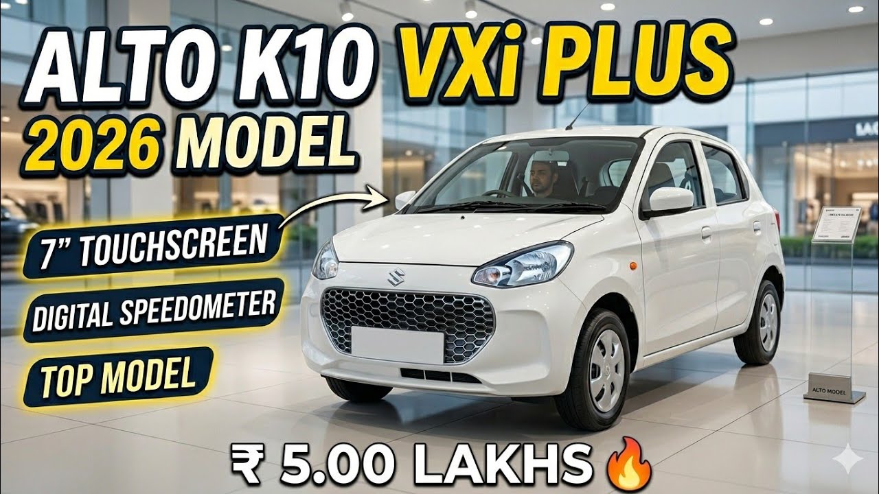 Alto K10 VXI Plus 2026 – Top Model Full Review | Mileage, Features & On Road Price 🔥||Cars Brochure 