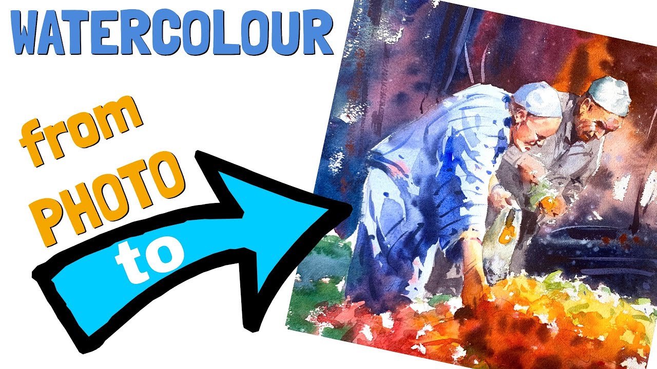 how to PAINT from a PHOTO watercolour