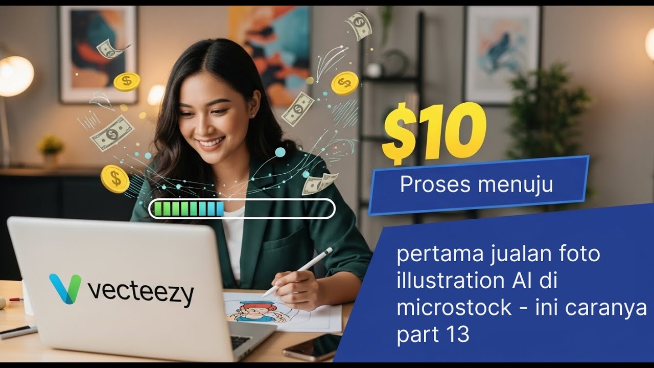 Proses menuju 10$ pertama jualan foto illustration AI di microstock vecteezy - ini caranya part 12