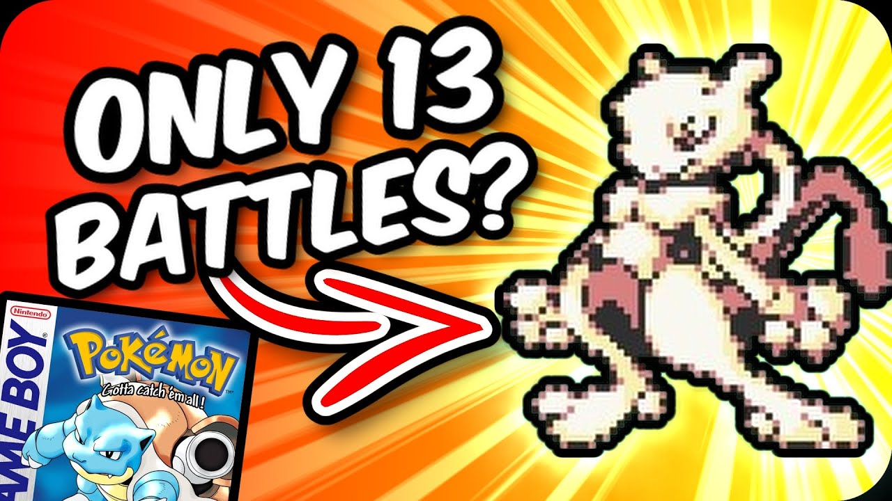 Can Mewtwo beat Pokemon Red/Blue with only 13 battles? || Ultra Minimum Battles
