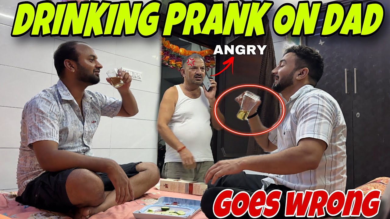 Drinking Prank on Angry Dad goes wrong || Ghar se bahar nikal diya || jeet thakur pranks