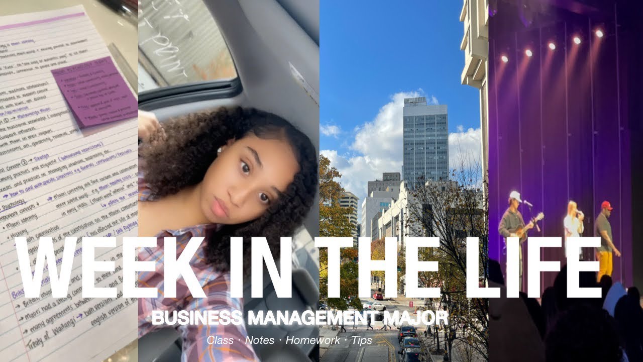 COLLEGE WEEK IN MY LIFE AS A BUSINESS MAJOR (tips, classes, hw, etc.)
