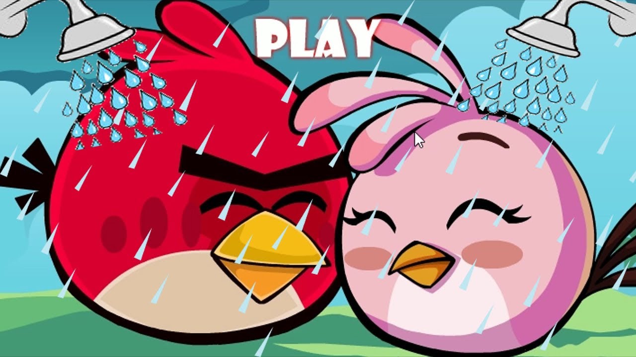 Angry Birds Take A Shower - STELLA AND RED SUCCESS TAKE WATER WELLS FROM PIGGIES!!
