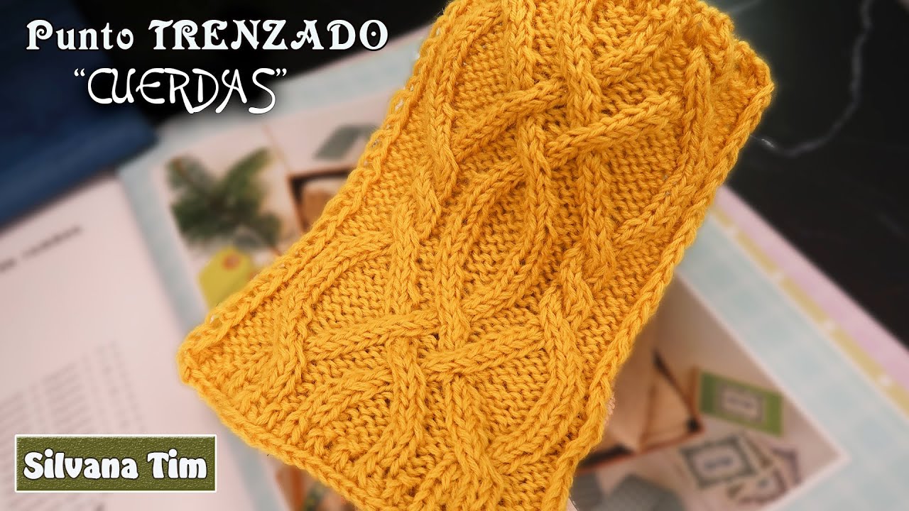 PUNTADAS A DOS AGUJAS: Magnífico Punto trenzado 💢 