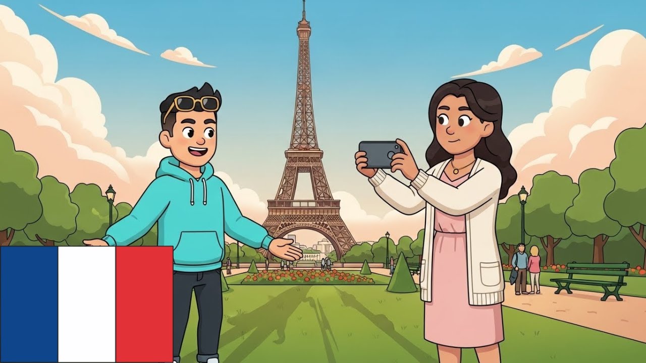 Basic Italian for Americans: Visiting the Eiffel Tower | Learn with Slow Everyday Conversations