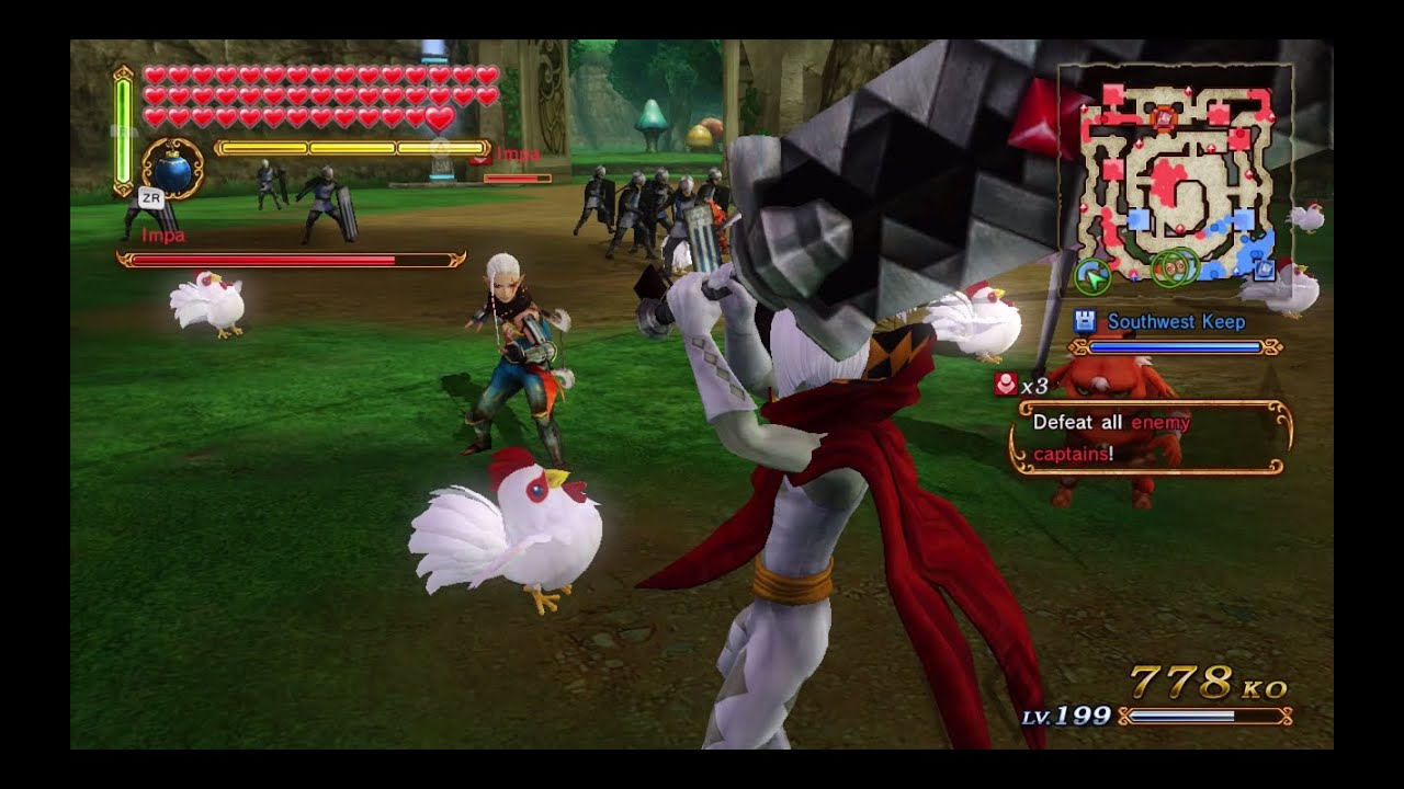 Hyrule Warriors Termina Map - Demon Lord Ghirahim Gameplay - The Cucco Army Rises Once More!