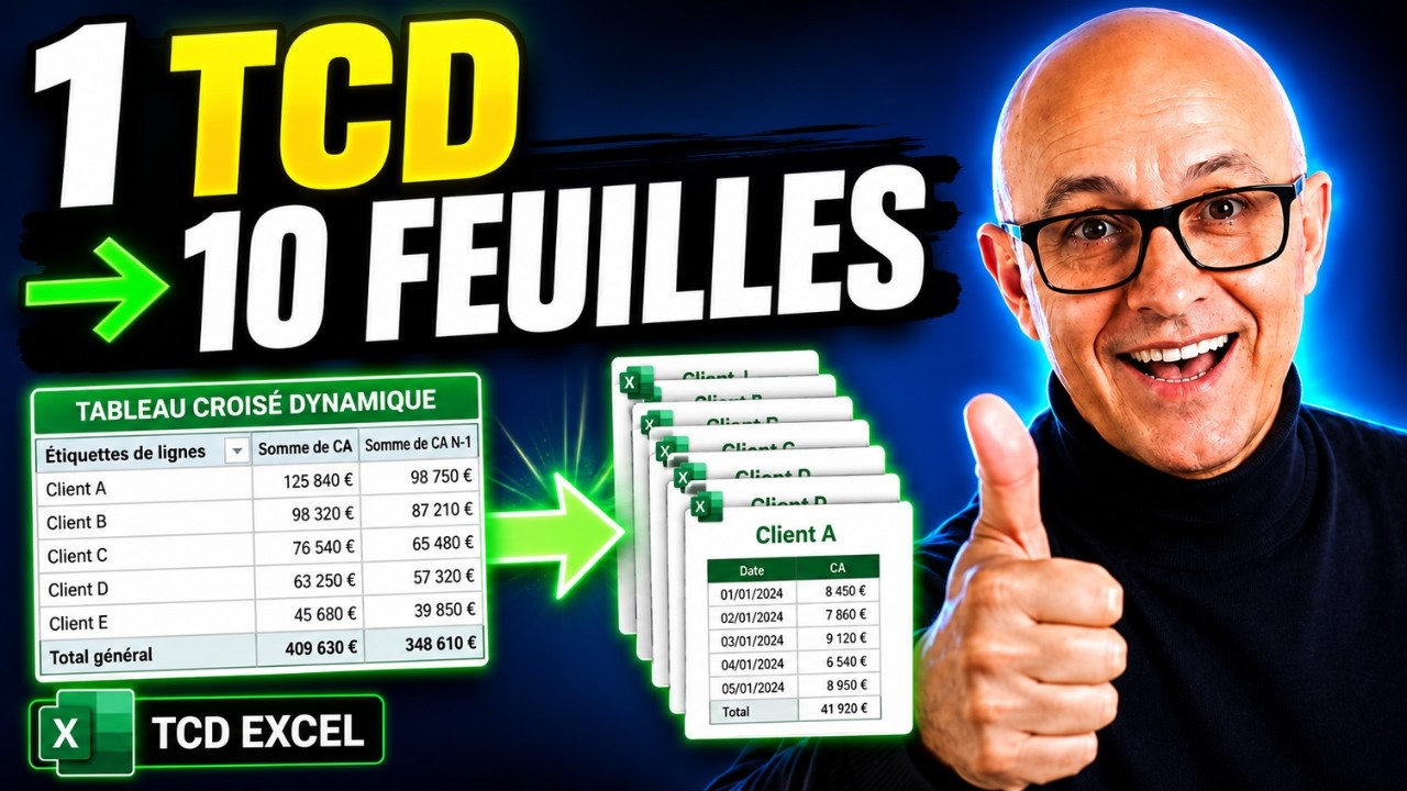 TCD | Combine Plusieurs Feuilles en 1 Clic !  📊