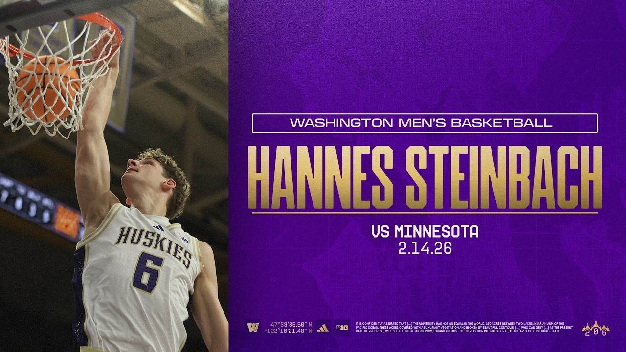 Hannes Steinbach Highlights | Washington Men's Basketball vs Minnesota