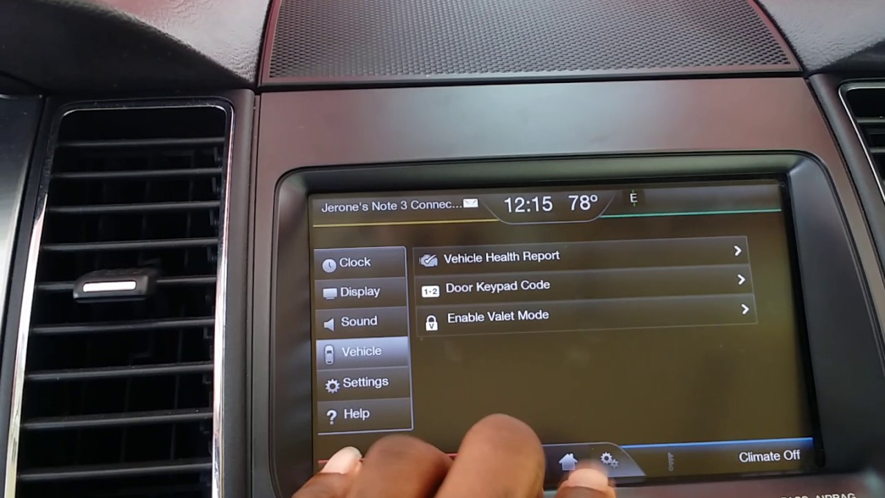 2013 Ford Taurus Ford Sync (Settings)