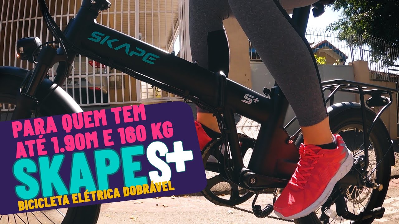 REVIEW COMPLETO DA SKAPE S PLUS - BICICLETA ELÉTRICA DOBRÁVEL | EBIKE DOBRÁVEL SKAPE S+