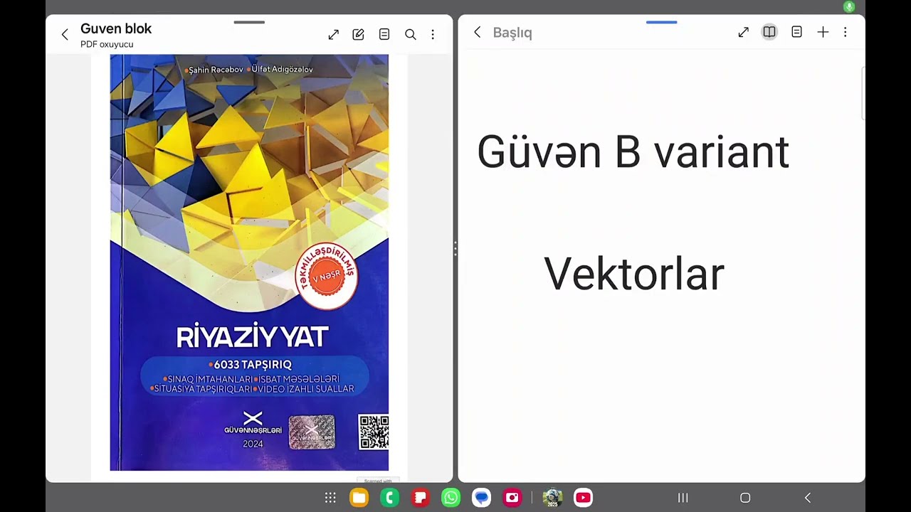 Vektorlar.Guven B varianti.11 ci sinif.#vektorlar#guven#otkaz