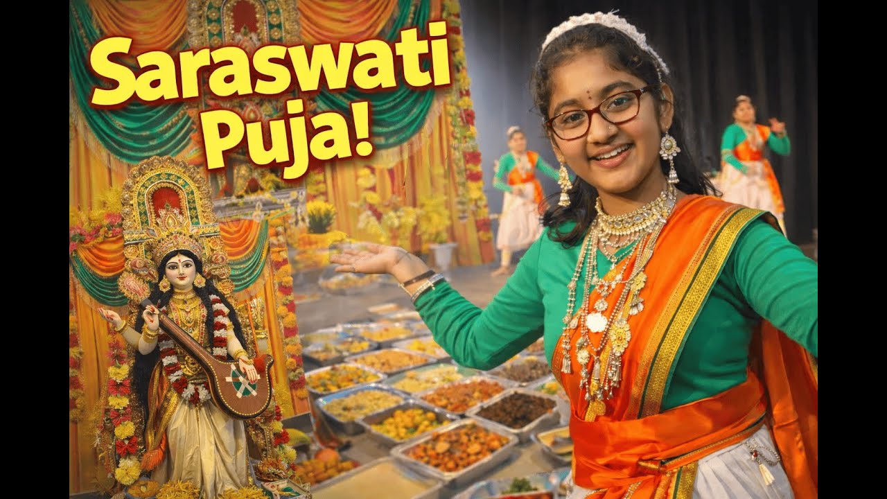 Saraswati Puja in USA 🇺🇸 | Bengali Community Celebration in Boston | Life Abroad