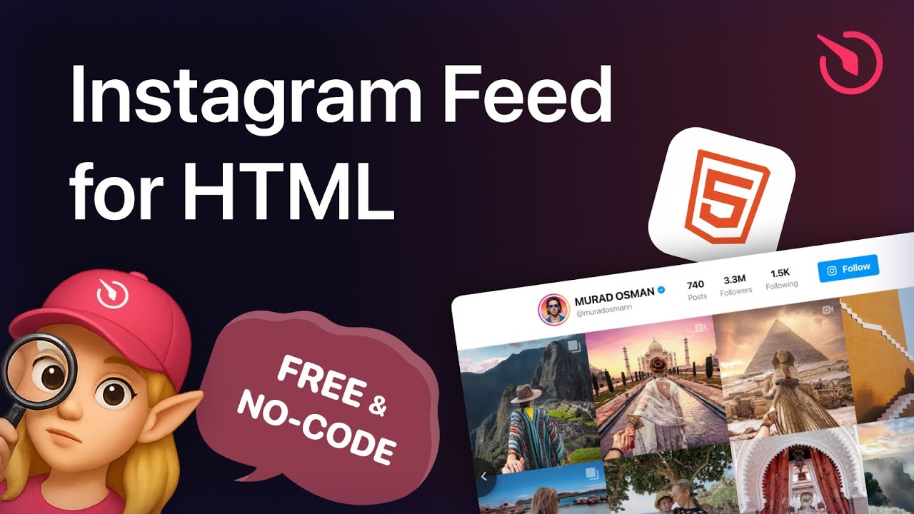 Как добавить ленту Instagram в HTML [БЕСПЛАТНО]