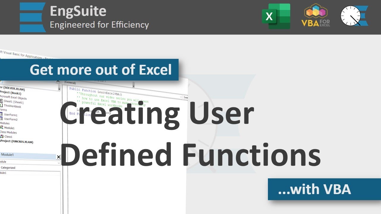 Creating User Defined Functions UDF in Excel - Getting Started with Excel VBA