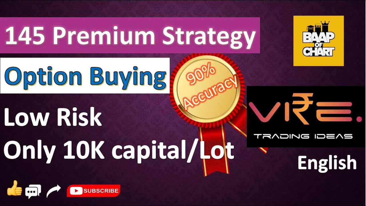 145 Premium strategy in English | Step by step procedure | Nifty Option Buying | Low risk strategy