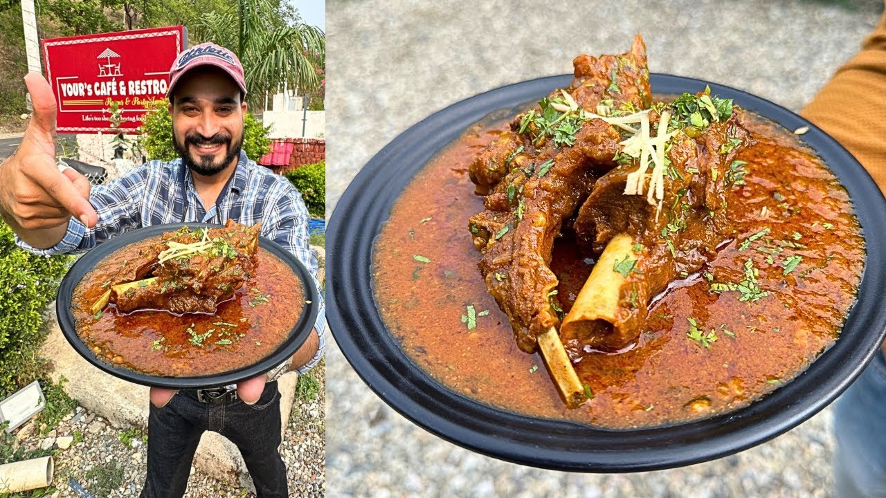 Uttrakhand के जंगली बकरे की देसी Mutton Curry | Dehradun Your’s Cafe & Restaurant