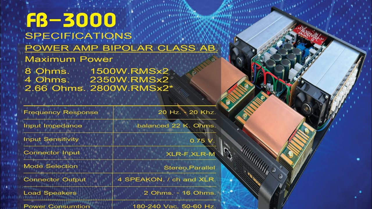FB-3000 แนะนำแอมป์กำลังสูง @ENE. AUDIO OFFICIAL เอกอนันต์