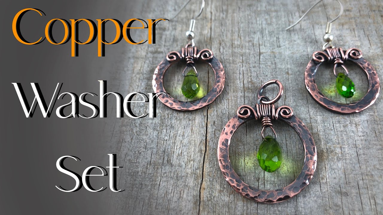 Wire Wrapping Tutorial-Copper Washer Jewelry-Pendant and Earrings!