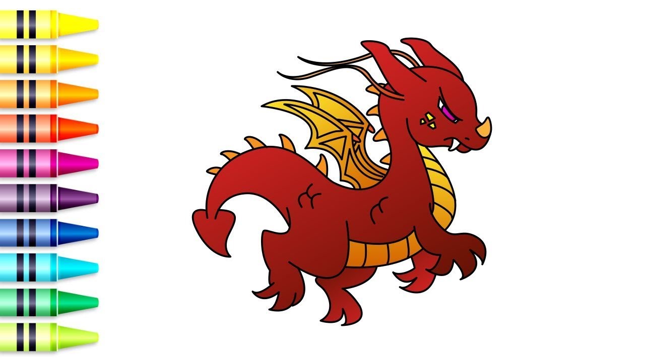 How To Draw a Cute Chinese Dragon | Kids Art Easy Drawing