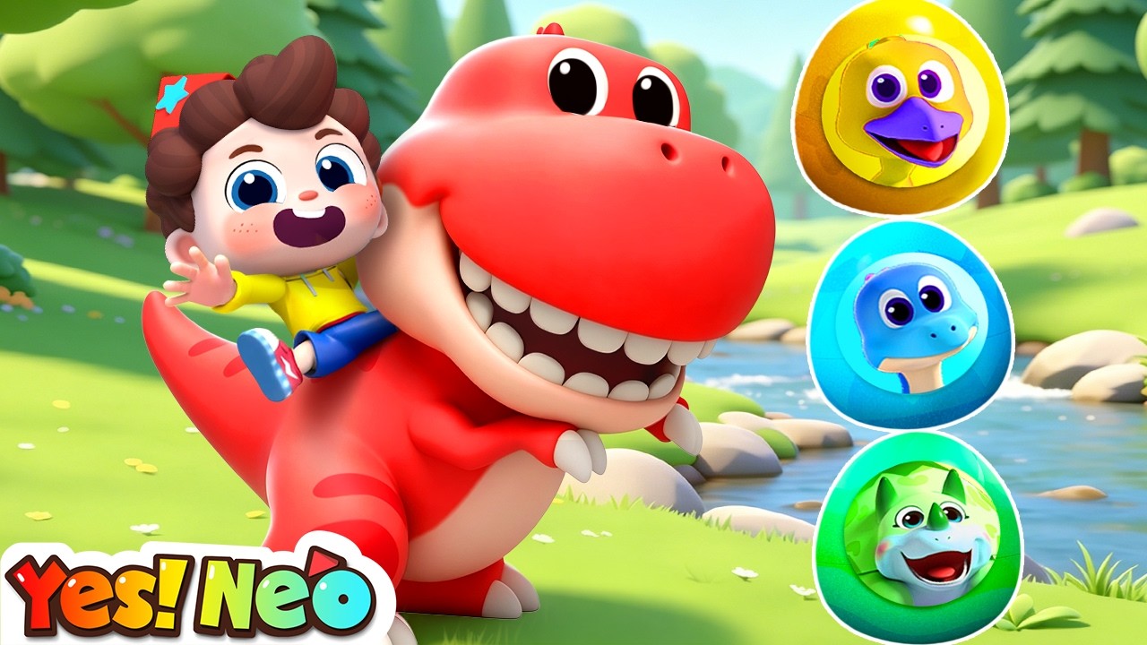 Dinosaur Finger Family Song | Humpty Dumpty Grocery Store | Preschool Songs | Yes! Neo