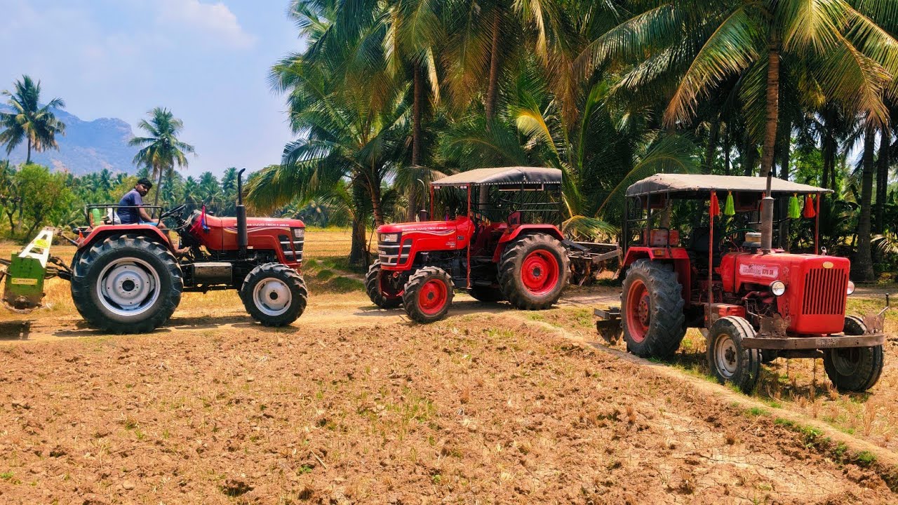 Mahindra yuvo tech Plus 585 shuttle gear tractor rotavator performance and 575 par making video..