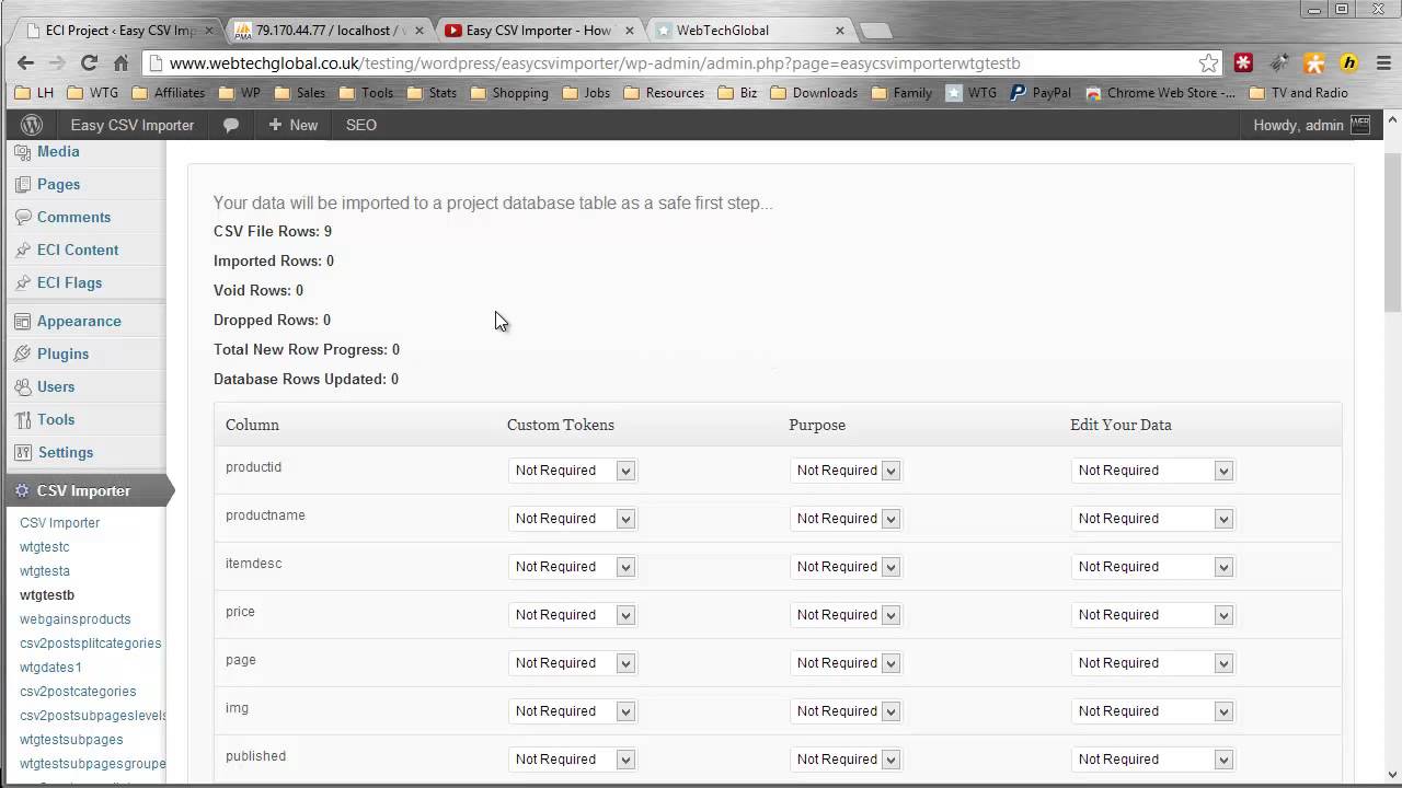 Easy CSV Importer - Import Data Basic