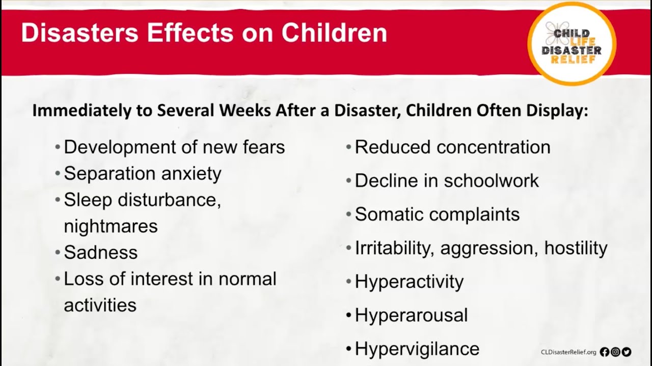 Child Life Disaster Relief: Bringing Child Life Expertise to Children Affected By Disaster