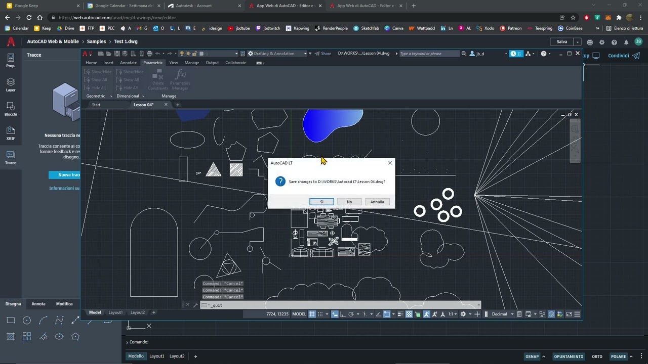 Videoguida - Autocad Web App, Disegnare 2D CAD sul Browser Senza Scaricare ed Installare Software