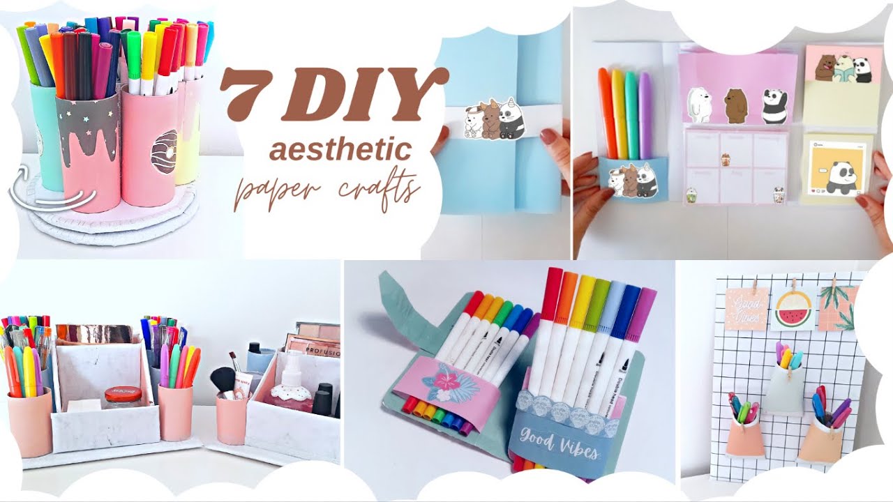 7 simple DIY paper crafts 💫🤎 • aesthetic DIYs + room decor • simple spirit