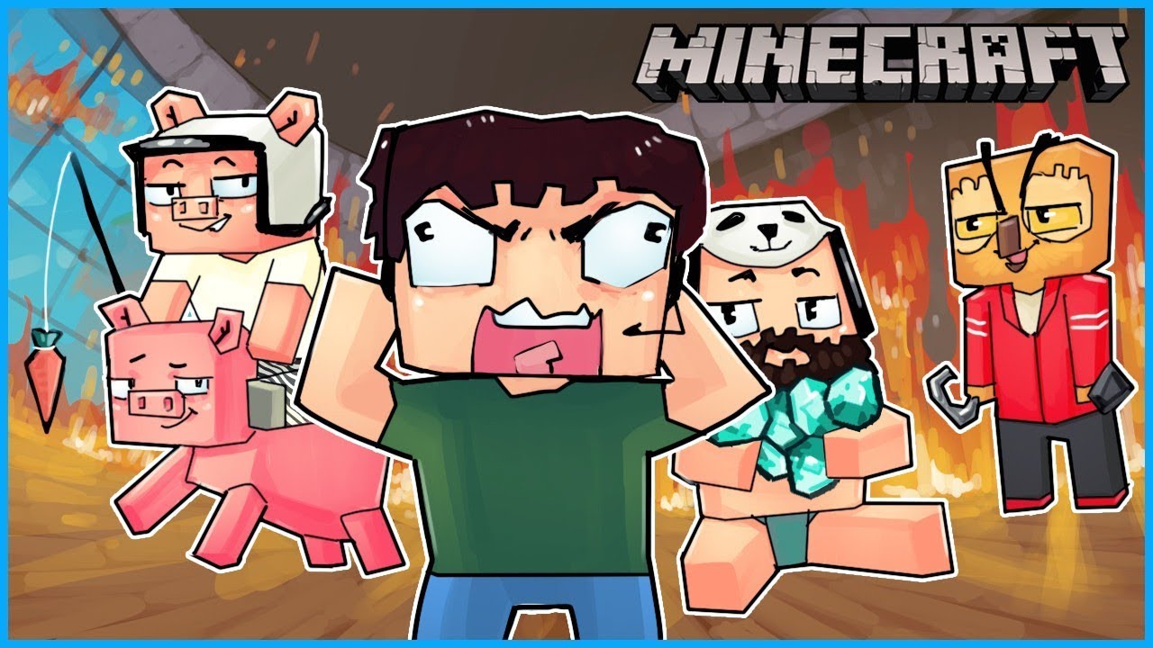 Сервер лагал, поэтому мы всё время злили Ноглу... Minecraft, эпизод 4