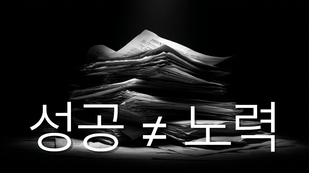 열심히 사는 것과 잘 사는 것은 다르다.