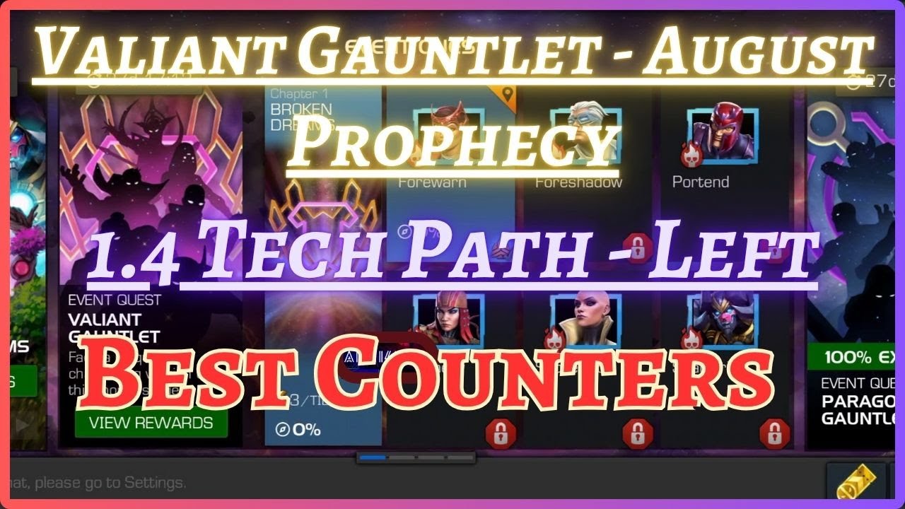 VALIANT EQ 1.4 Left Side | Tech Path | BROKEN DREAMS | August 2025 | Best Counters | MCOC |