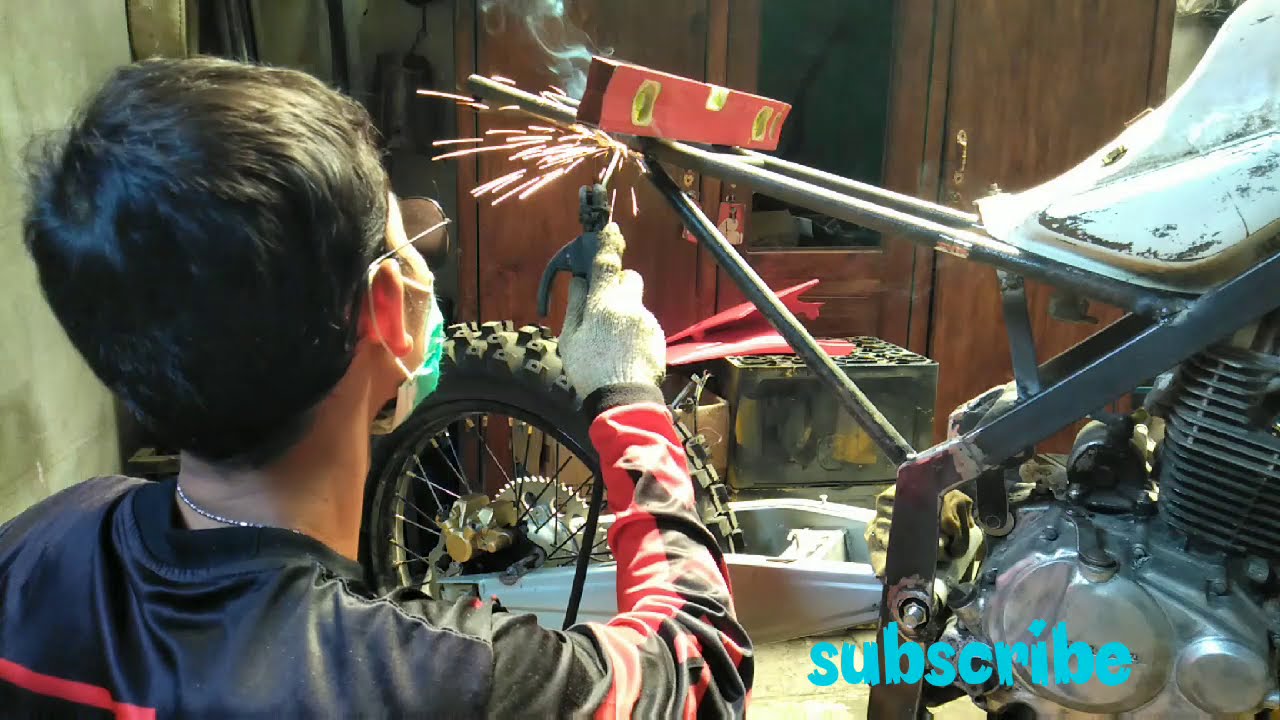 Proses rombak honda Tiger jadi tril klx#150bf part#1