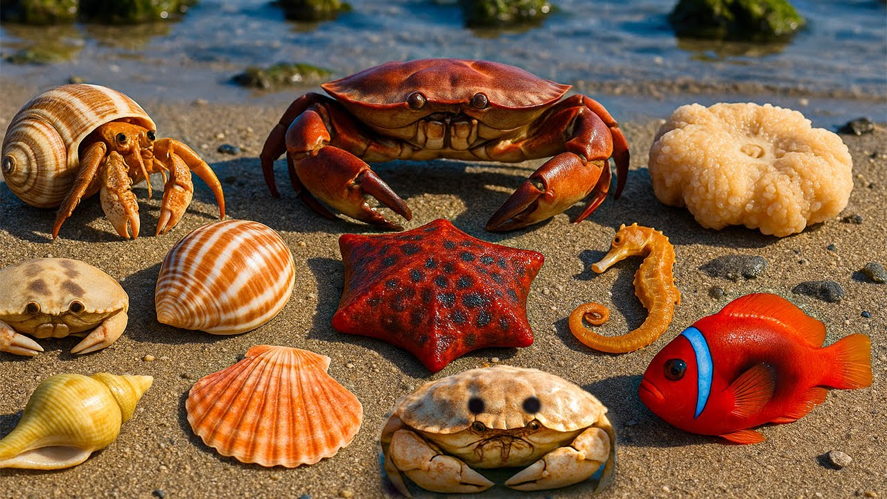 Coastal Foraging: Found a Seahorse, Clams, and Crabs!