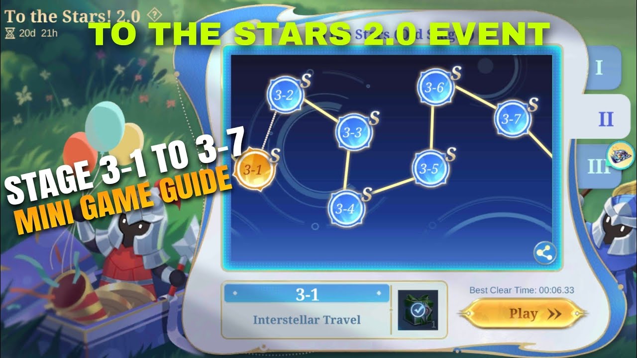 STAGE 3-1 TO 3-7 MLBB TO THE STARS MINI GAME EVENT GUIDE 2024! MOBILE LEGENDS BANG BANG
