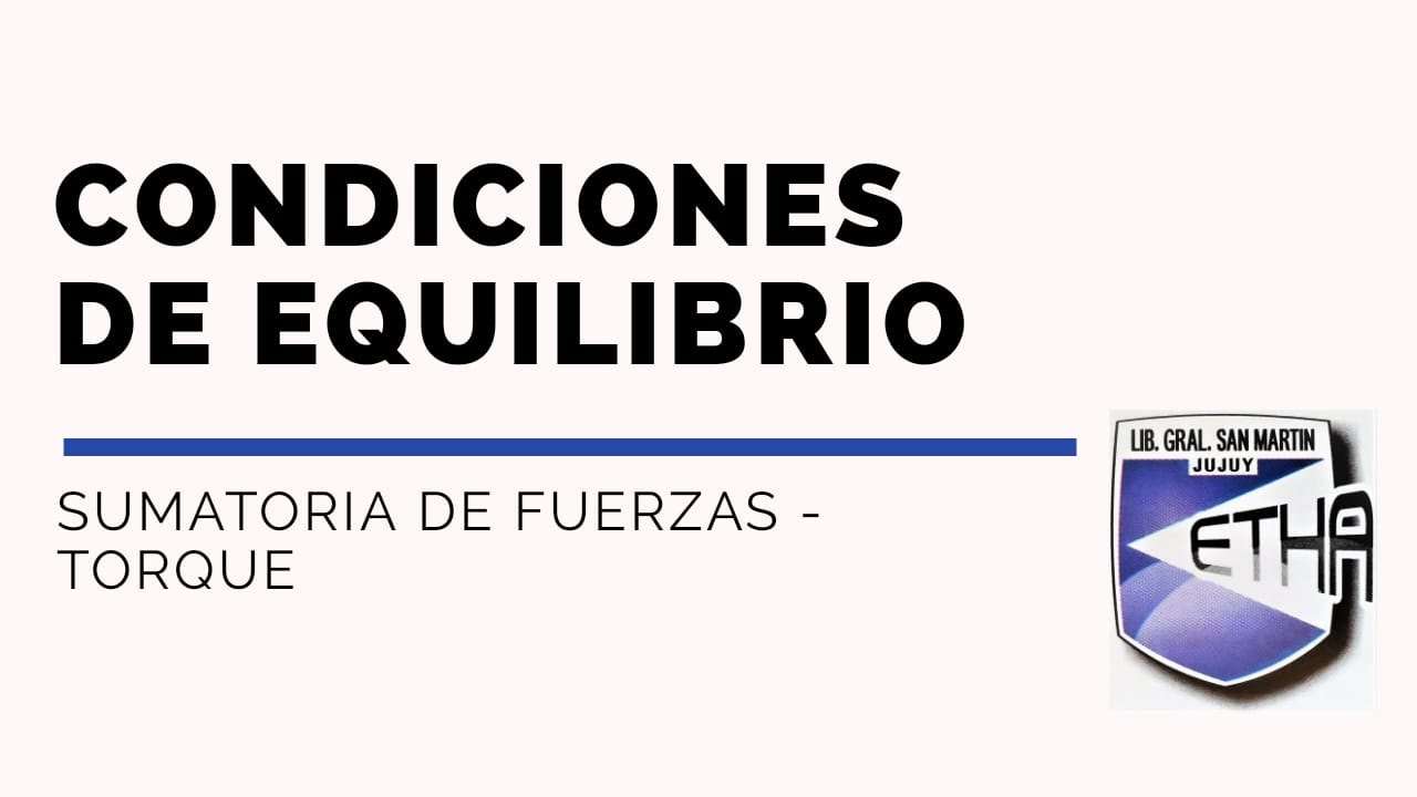Condiciones de Equilibrio
