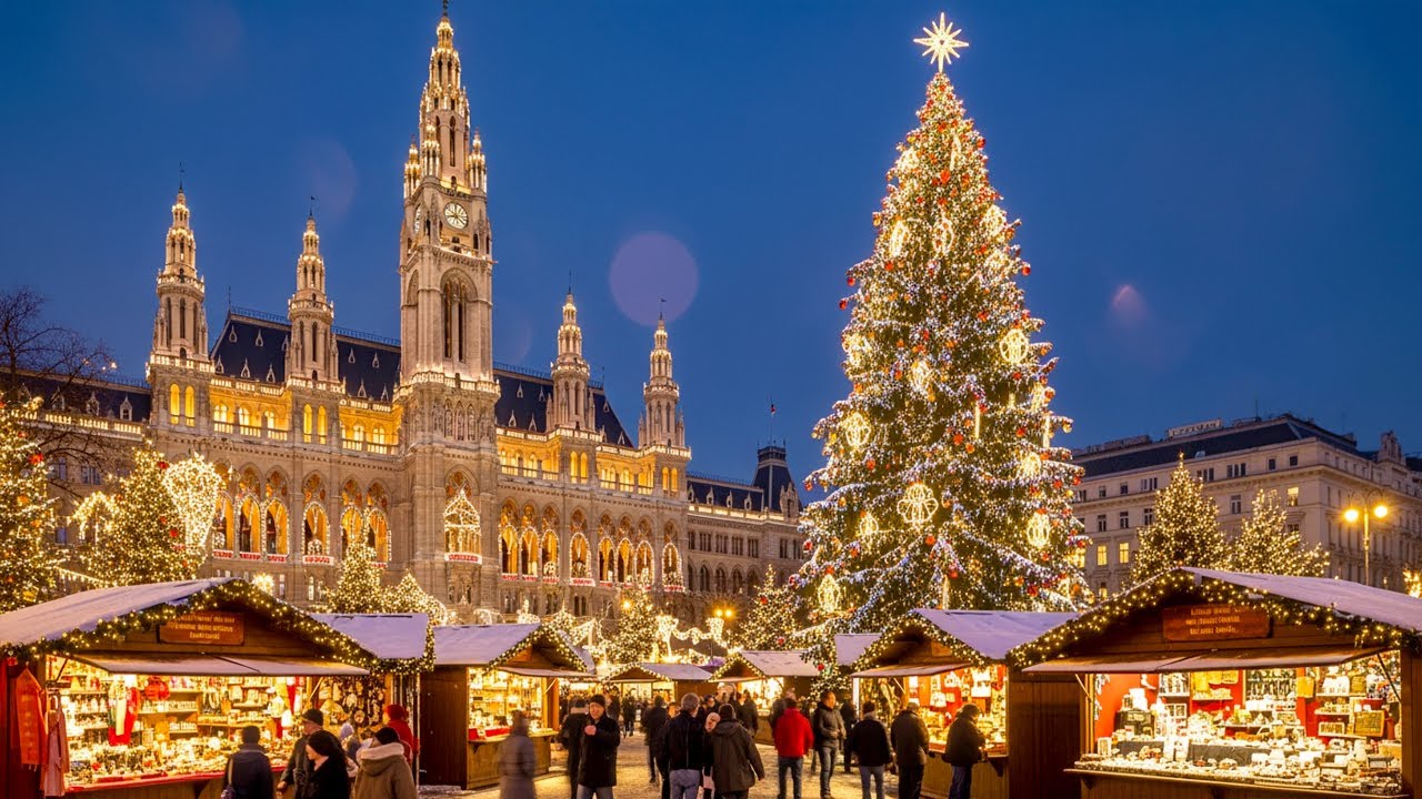 Vienna Christmas Market Opening Night Christkindlmarkt 2025 | 4K Walking Tour