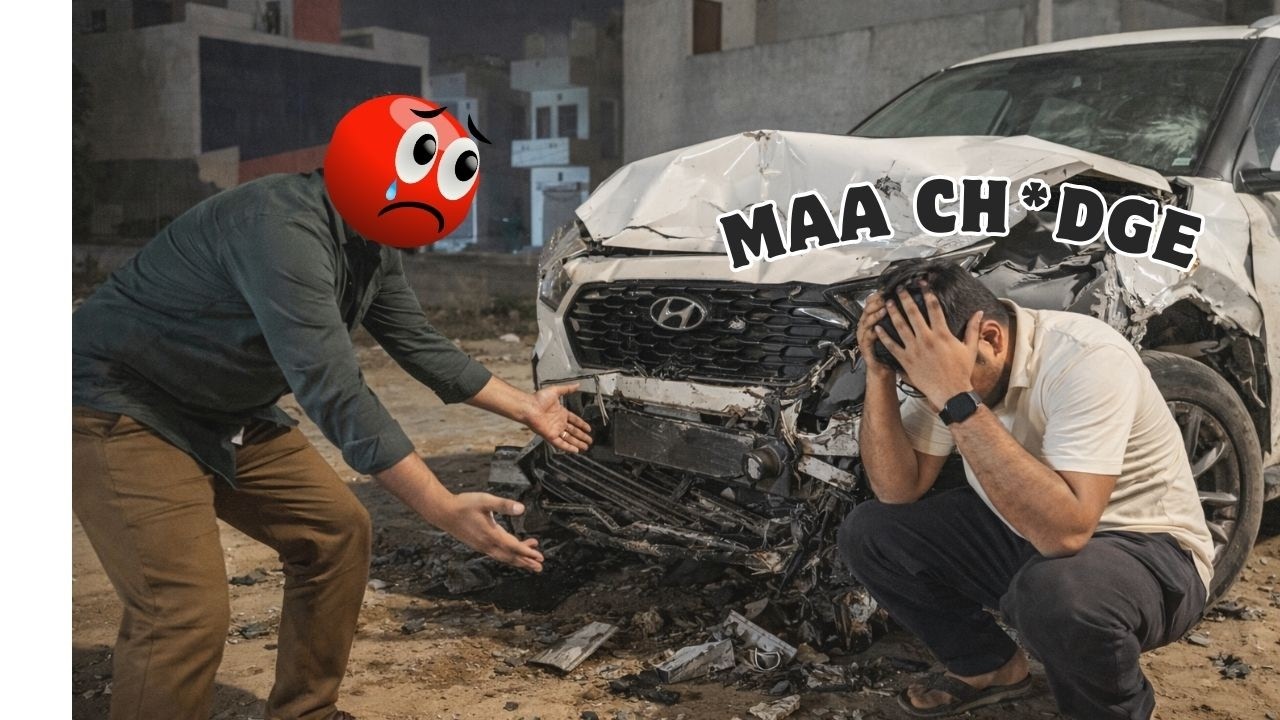 BHAI TUNE MERI CAR TOD DI! 😱 | Realistic Accident Prank 💥