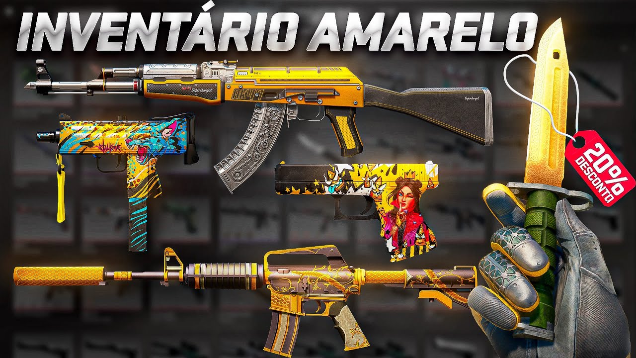 ESSE FICOU INSANO!!! COMO MONTAR INVENTÁRIO AMARELO BONITO E BARATO no CS2 (com FACA e LUVA)