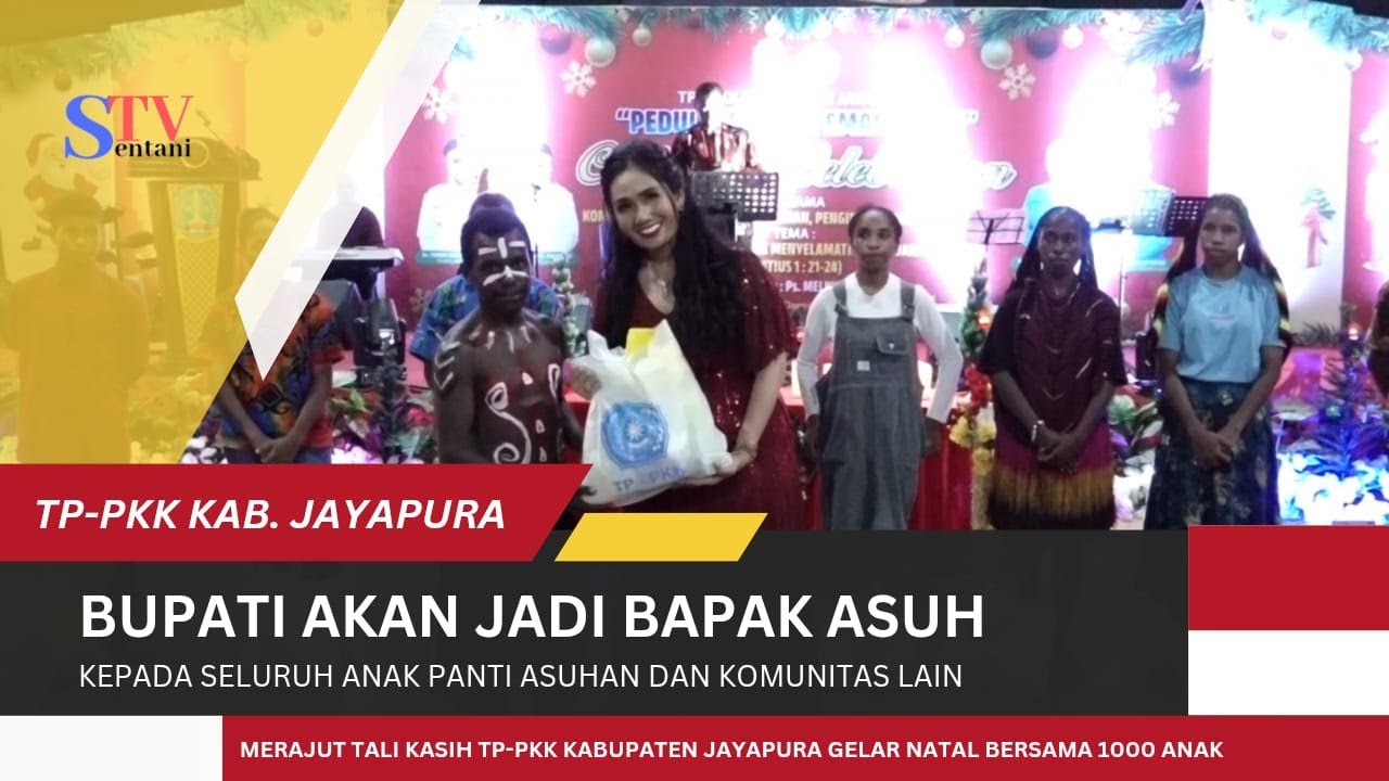 1000 ANAK EMAS PAPUA RAYAKAN NATAL BERSAMA TP-PKK KABUPATEN JAYAPURA