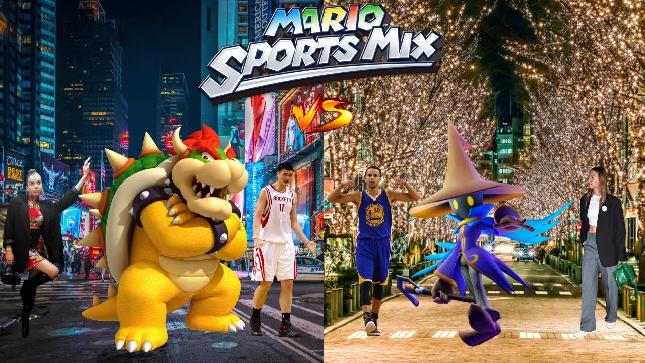 Mario Sports Mix - Dodgeball Exhibition Match #4 (3 players, Expert)