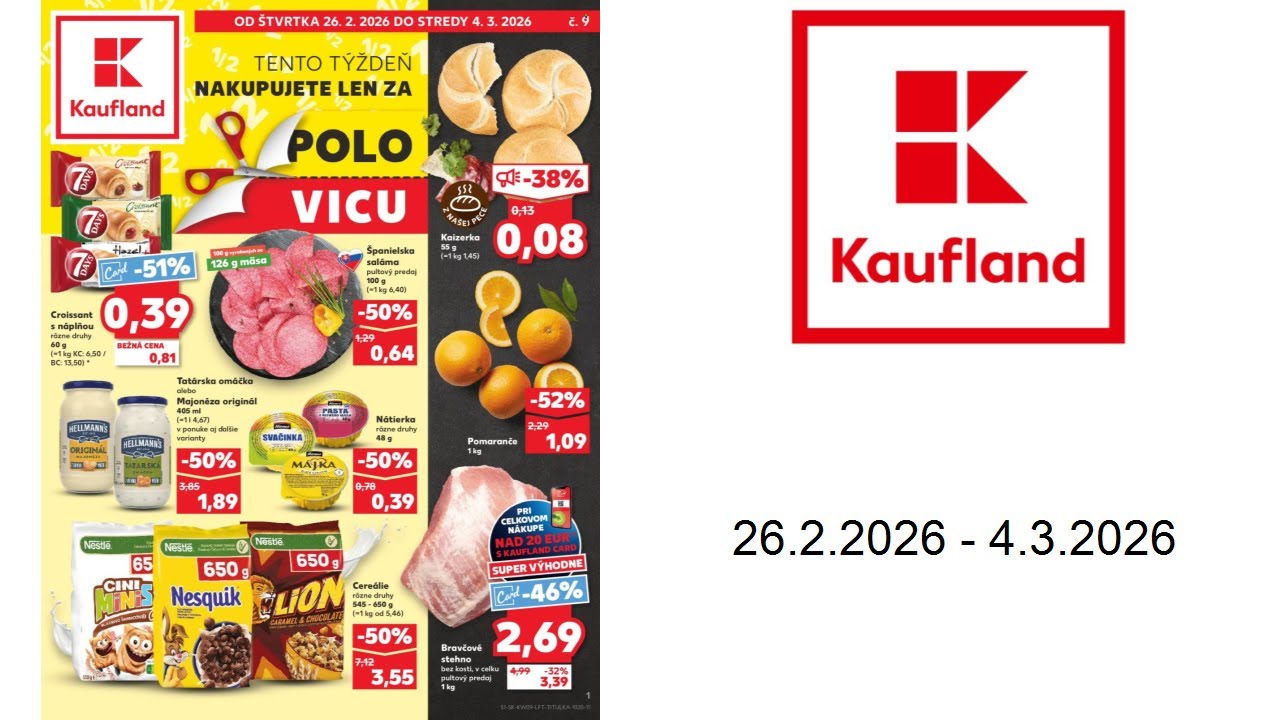 Kaufland leták - 26.2.2026 - 4.3.2026