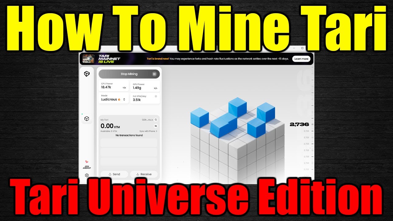 Как майнить TARI &mdash; приложение Tari Universe