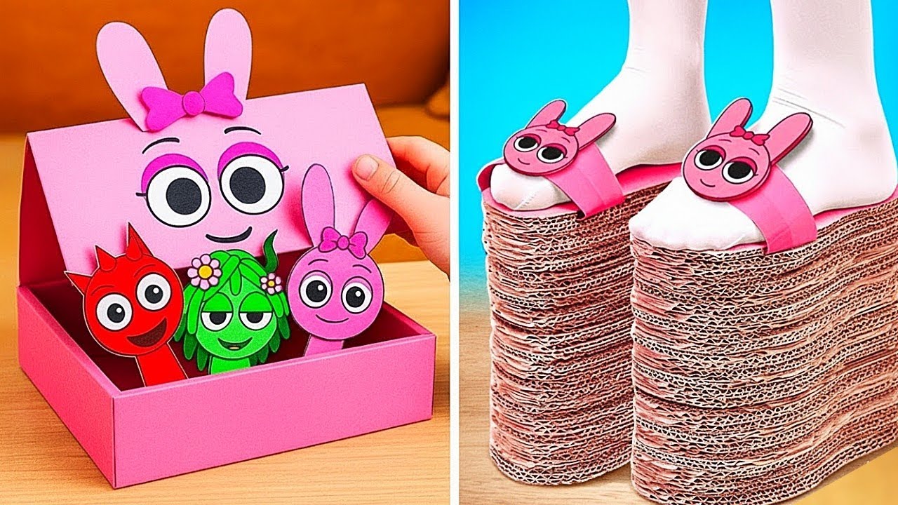 Pinky Constrói as CASAS DE PAPELÃO 💖🏠 mais Incríveis do Mundo! ✨📦